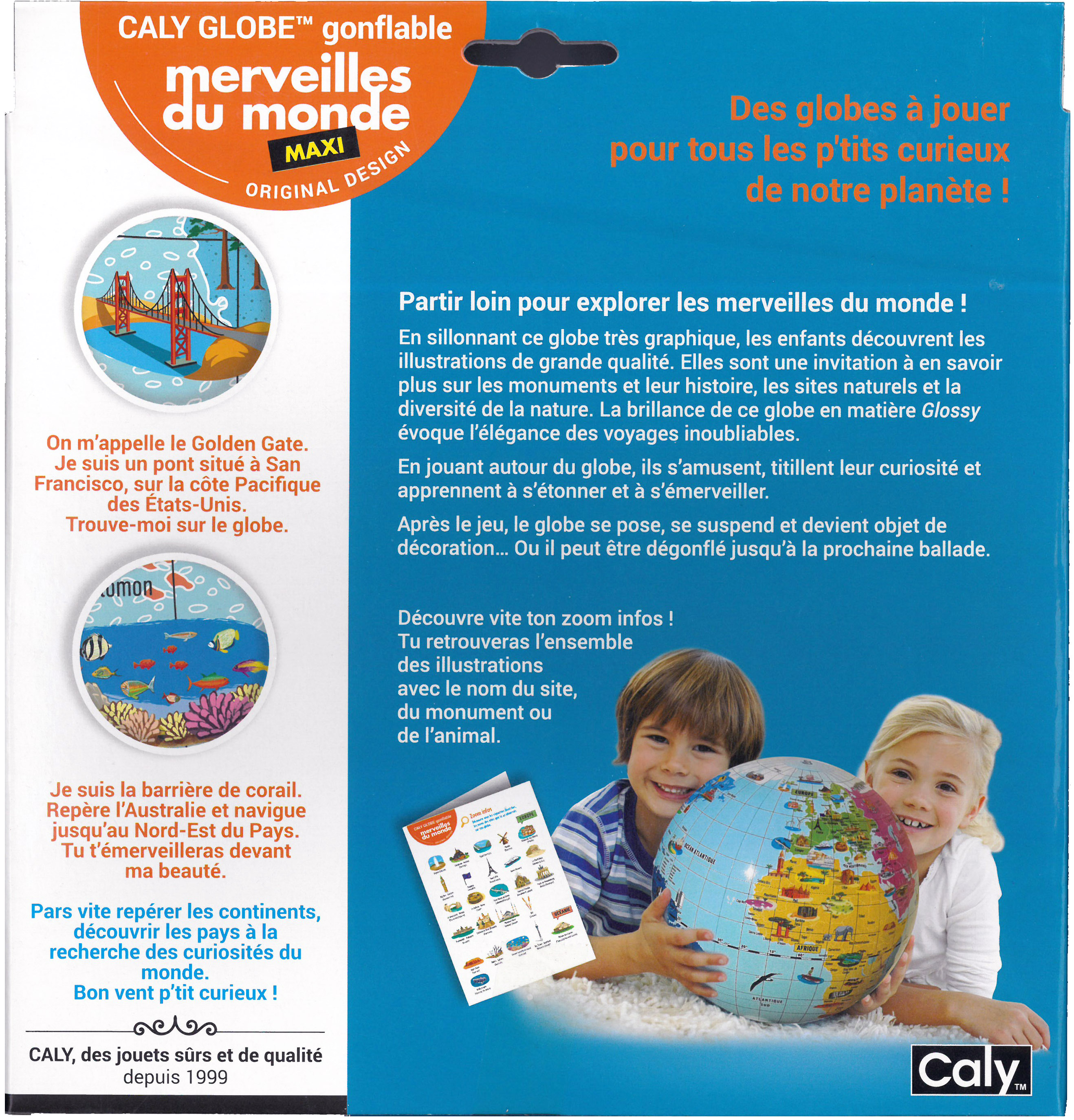 Caly Toys Globe 42 Merveilles du Monde back box