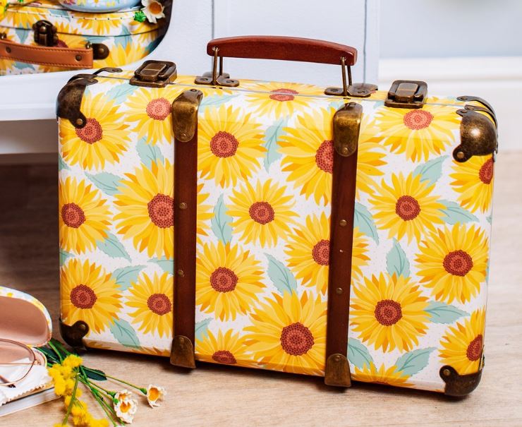 Retro koffer Sunflower
