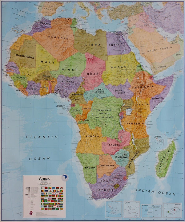 Africa Map Terrain